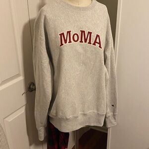 MoMA Light Gray Women's Crew Neck Sweater
